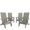 Flash Furniture Gray Modern 4 Slat Back Adirondack Chairs, PK4 4-JJ-C14509-GY-GG - alternate 5